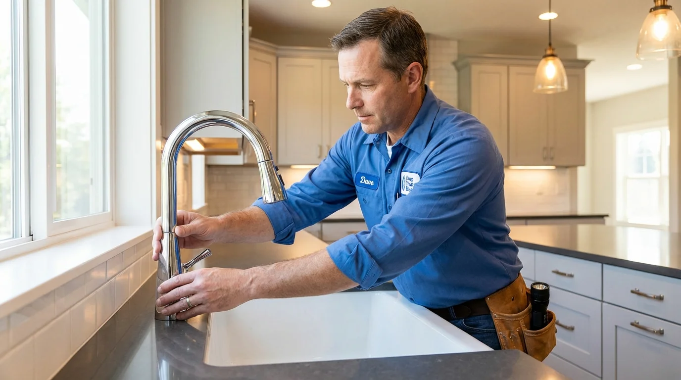 Kitchen faucet installation by Johns Plumbing LLC in Celina